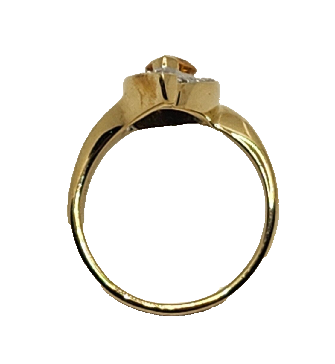 1ct Citrine & Diamond 14k Yellow Gold Ring image 5