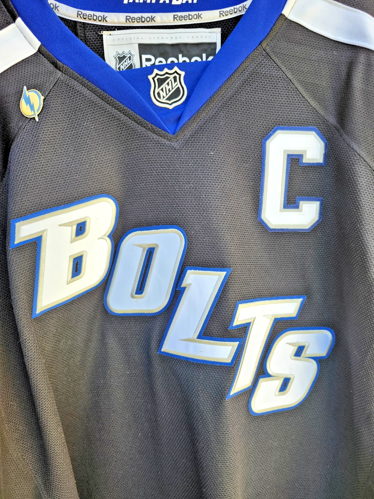 Steven Stamkos Signed Tampa Bay Lightning Reebok Bolts Third Jersey ~ Black XL image 2