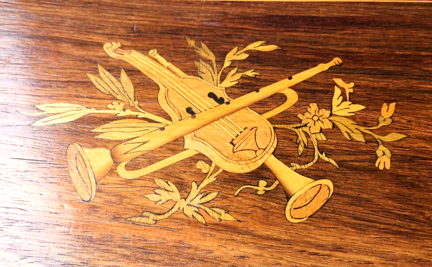 Antique M F 1840 Swiss Marque De Fabrique Cylinder Hand Crank 8 Airs Music Box image 4