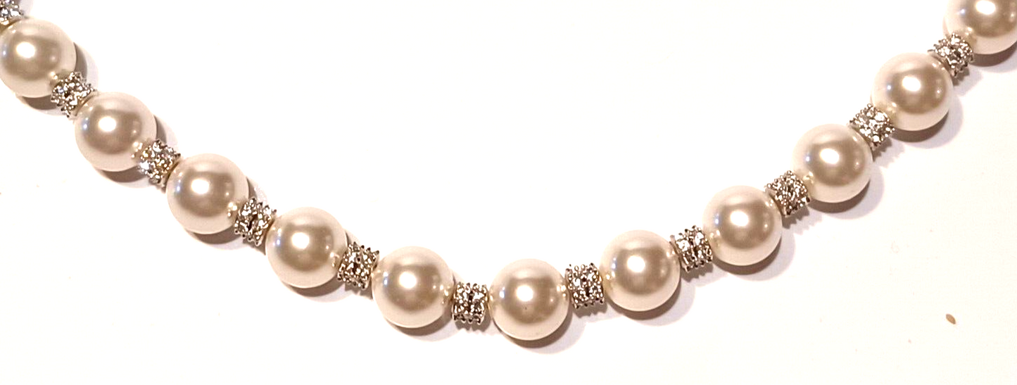 Swarovski Crystal & Pearl Enlace All-Around Necklace - 5200540 image 2