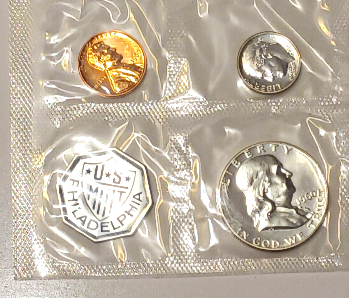 1960 U.S. Mint SILVER PROOF Set in Original Envelope image 2