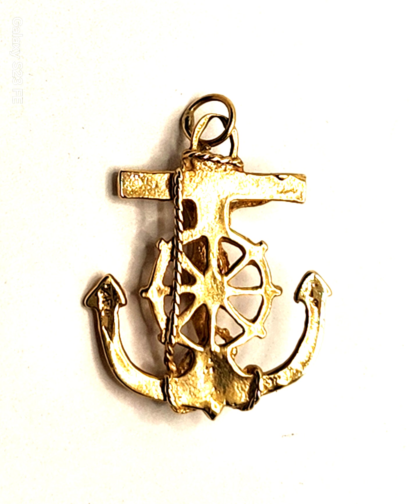 Mariners Cross 14k Yellow Gold Pendant Charm image 4