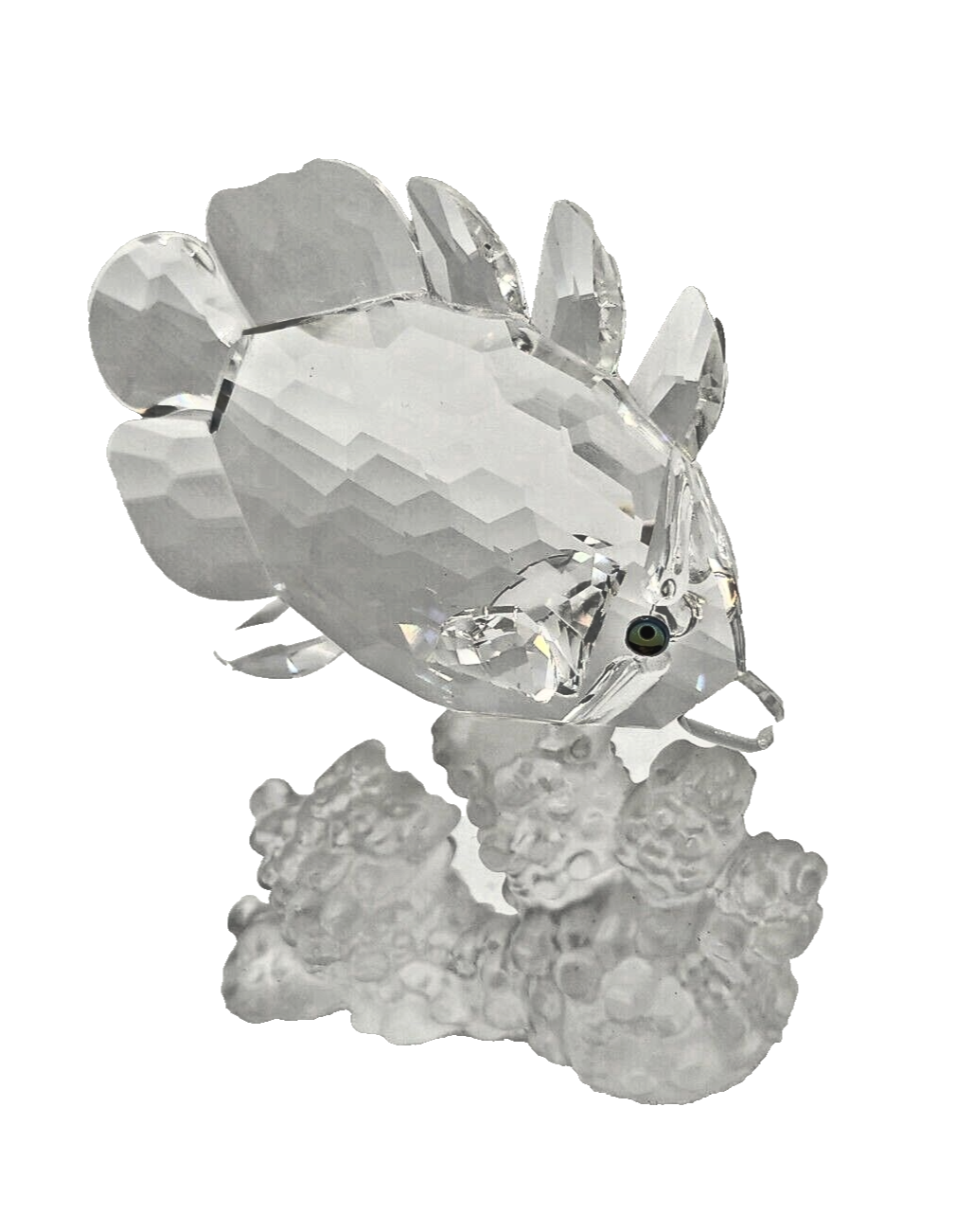 Swarovski Silver Crystal Butterfly Fish On Coral Reef in Original Box 162888 image 0
