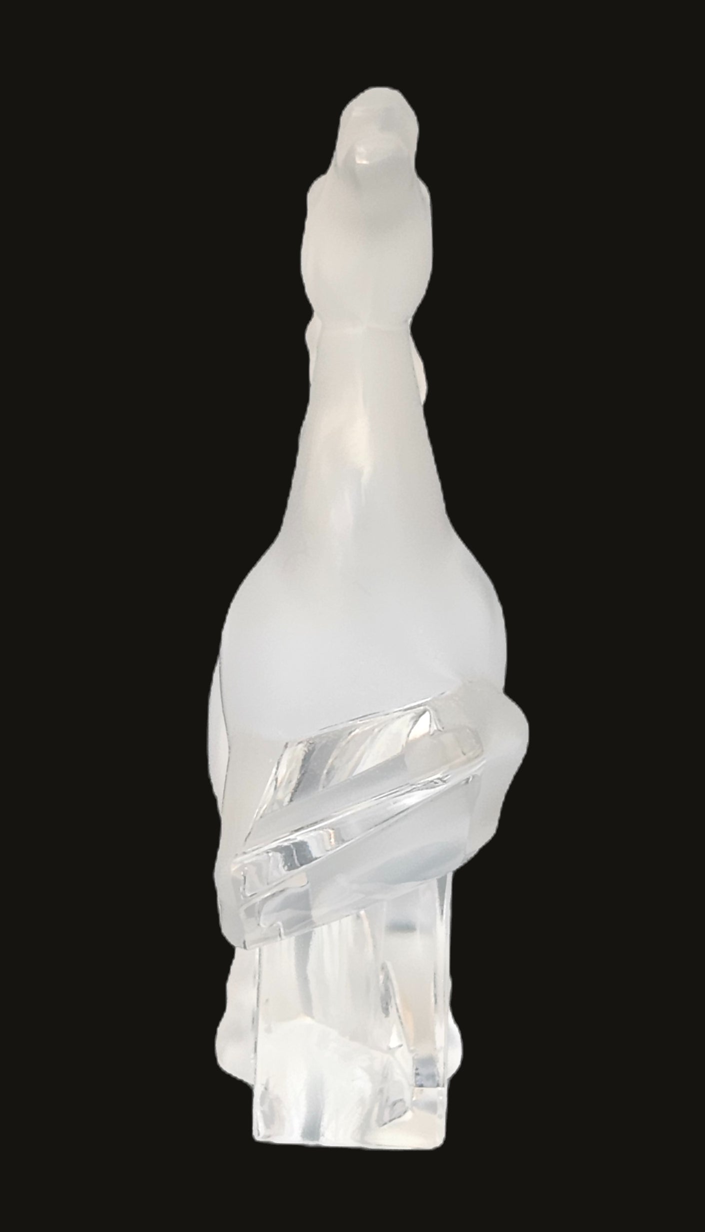 Rare! Lalique Clear Crystal Rearing Kozak Horse Figurine #1206500 image 5