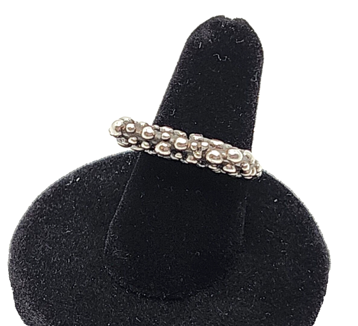 Dian Malouf Modern Stack Stacking Sterling Silver Heavy Dots Ring DLM image 0