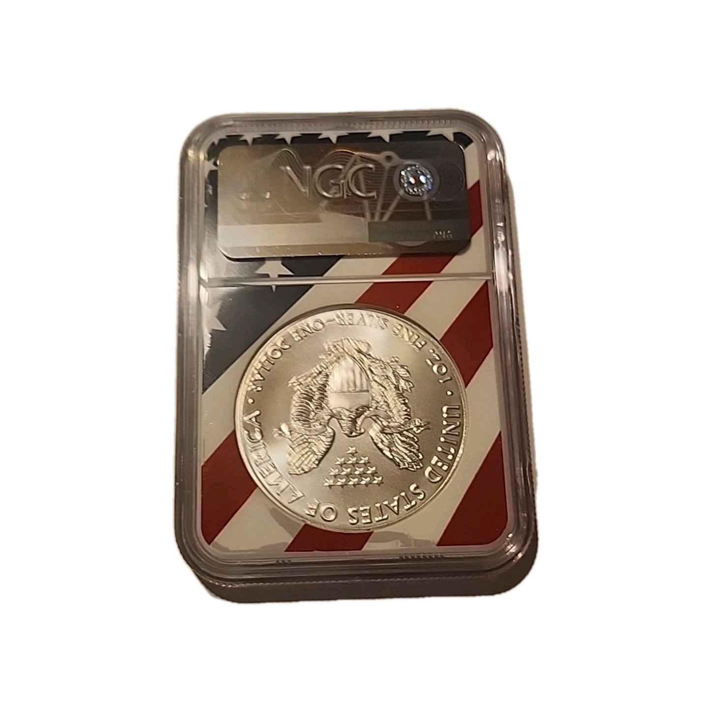 2016 US Silver $1 Eagle NGC MS69 American Flag image 1