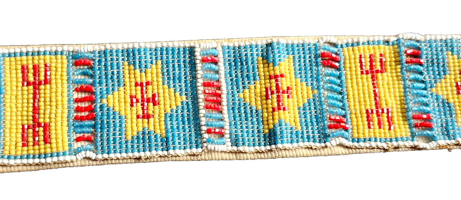 Antique Native American Indian Late 1800's Beaded Bead Work Belt image 7