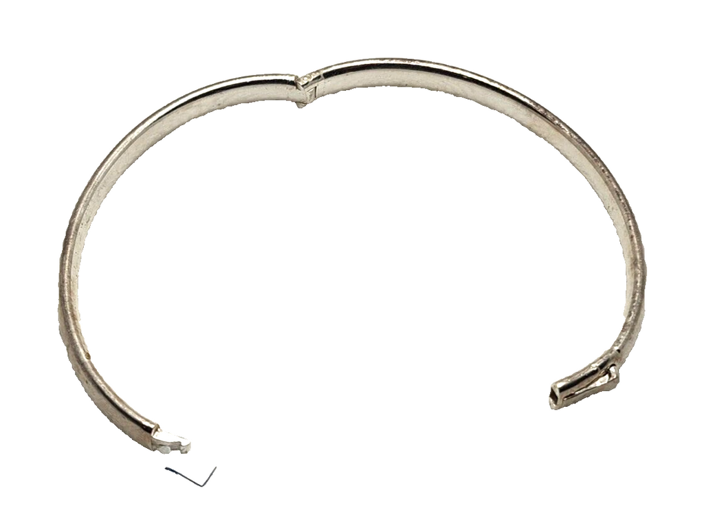 Sterling Silver 950 Milor Italy Hinged Bangle Bracelet image 4