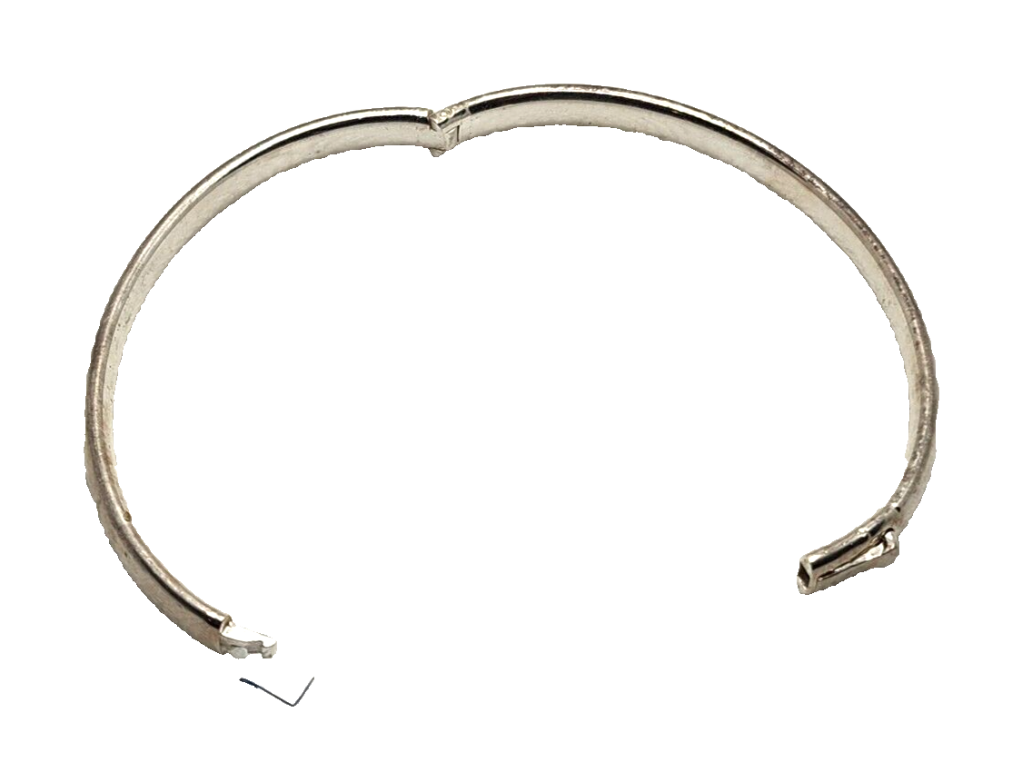 Sterling Silver 950 Milor Italy Hinged Bangle Bracelet image 4