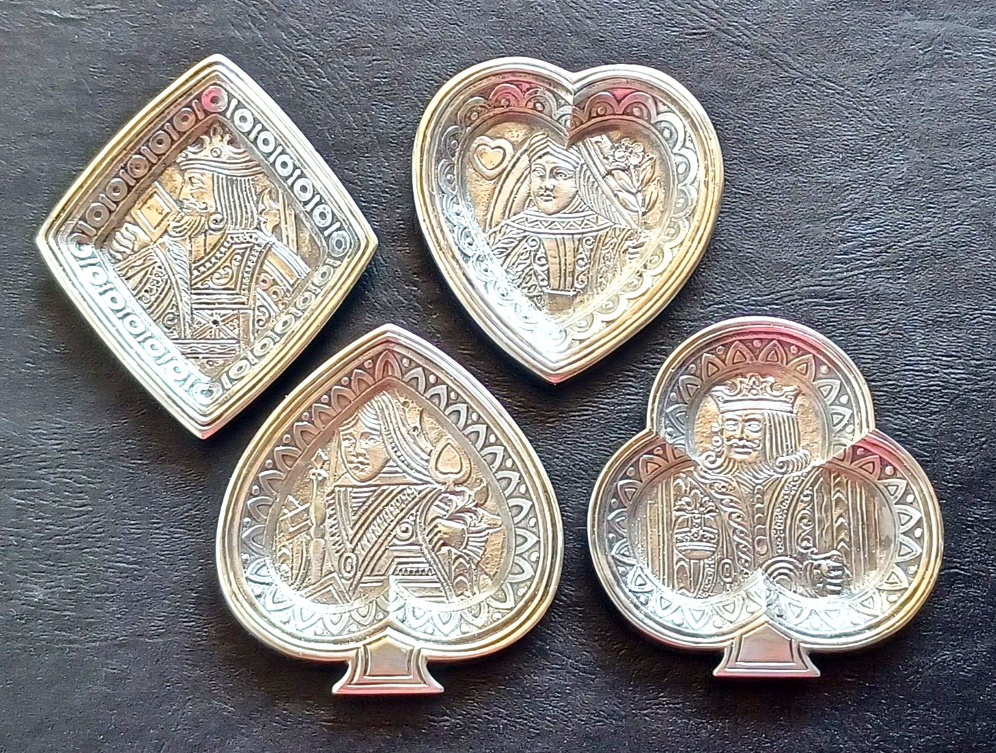 Extremely Rare!, Tiffany & Co, Sterling Silver Royal Flush Poker Coasters, Trays image 1