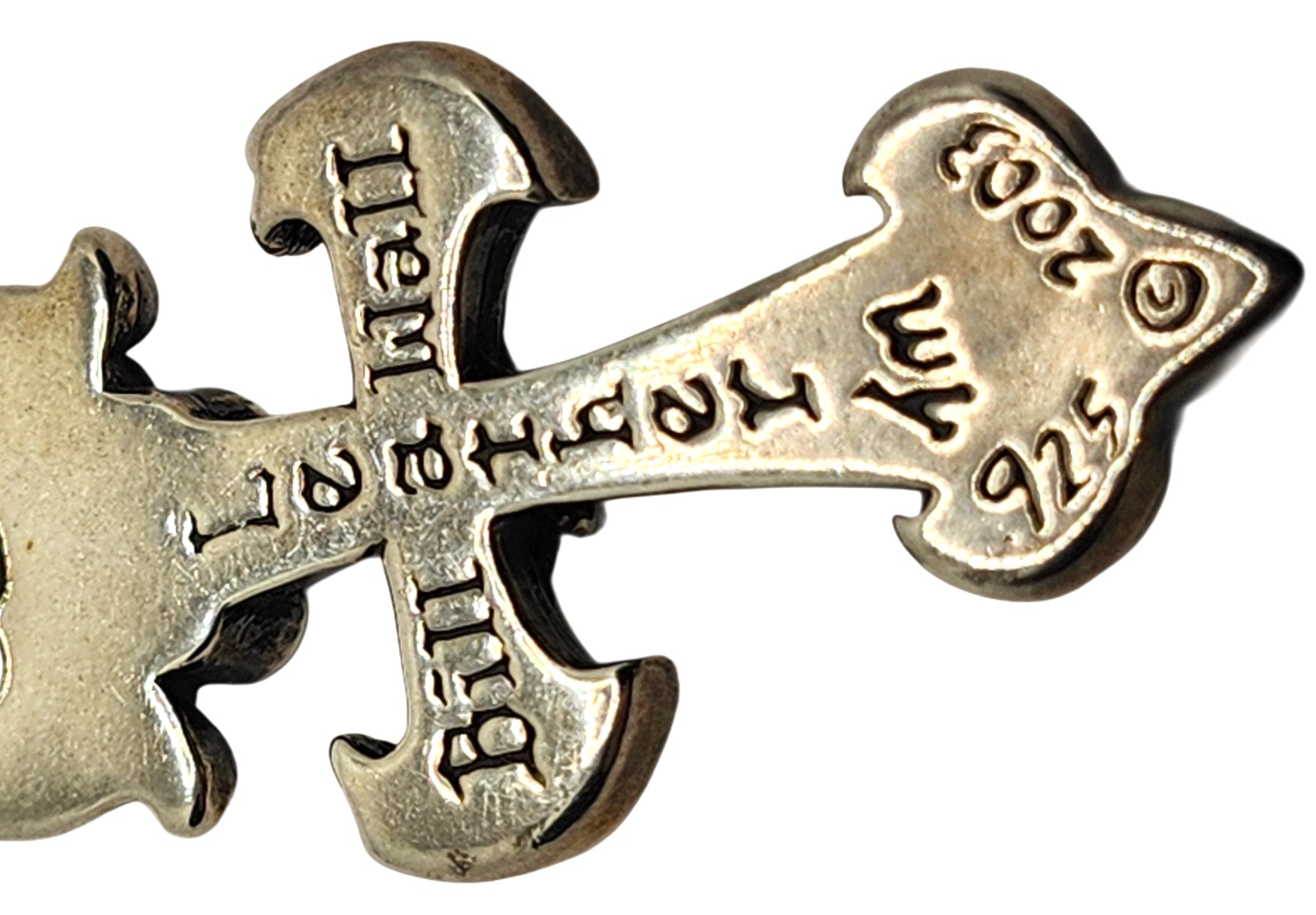 BWL Bill Wall Leather Sterling Silver Lg Sailor Cross Pendant image 4