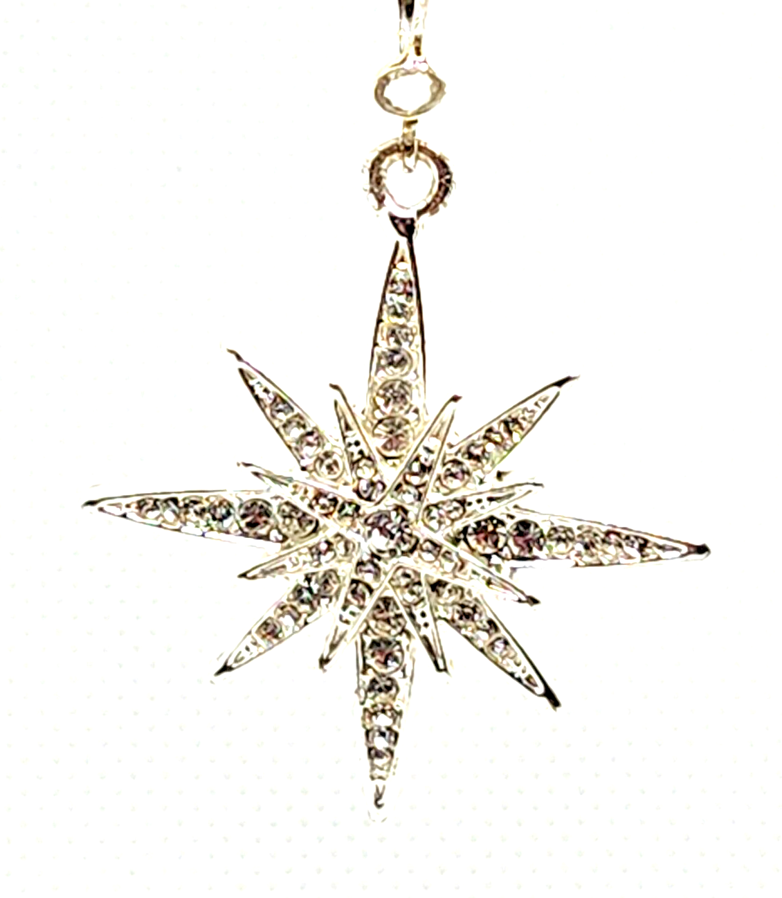 Kirks Folly Clear Crystal Star Spangled Leverback Silvertone Earrings image 2