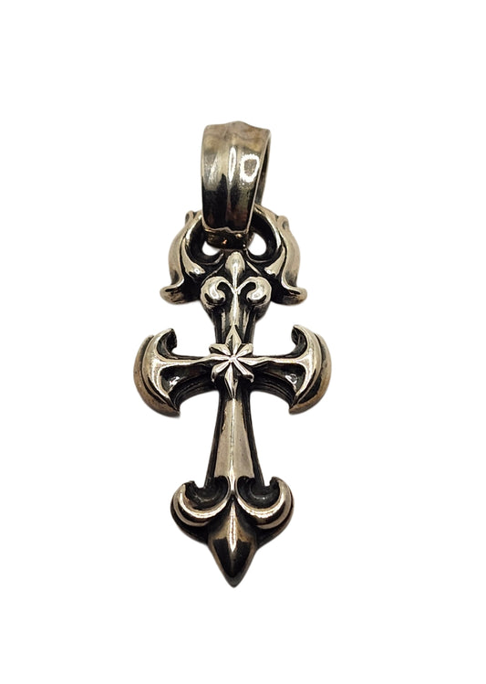 BWL Bill Wall Leather Sterling Silver Lg Sailor Cross Pendant image 0