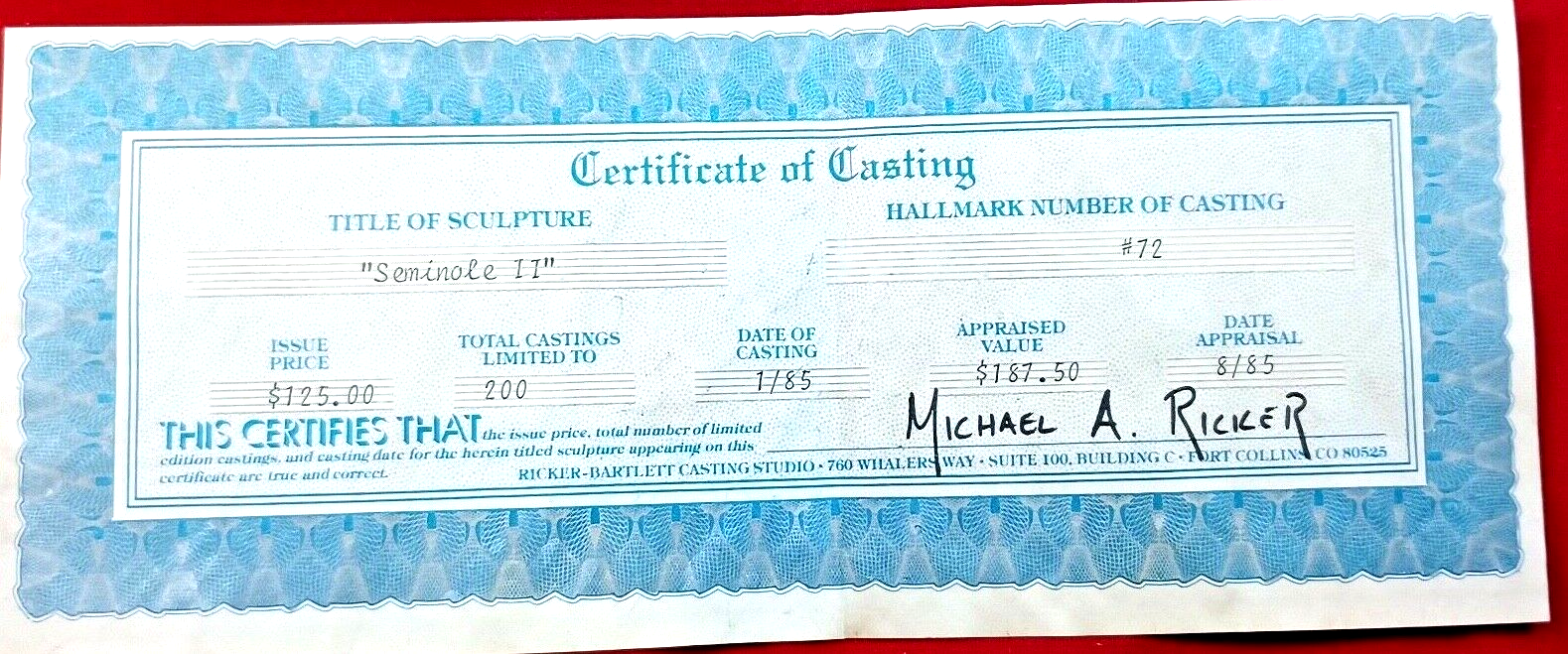 RARE! Michael Ricker Pewter Limited Edition "Seminole II" 10" Sculpture #72 /200 image 7