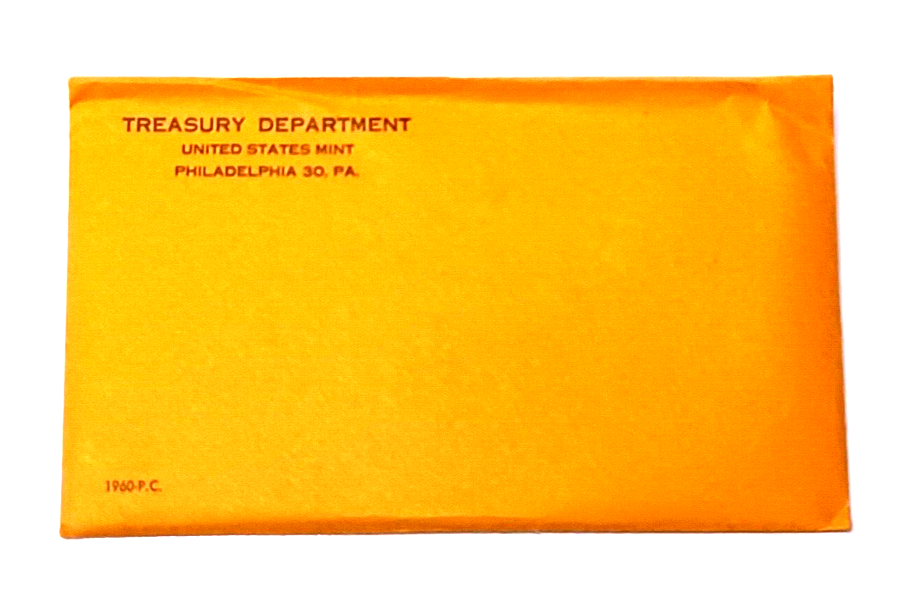 1960 U.S. Mint SILVER PROOF Set in Original Envelope image 6