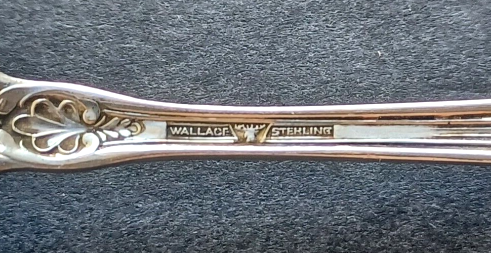 Sir Christopher by Wallace Sterling Silver Solid Bon Bon Spoon w/ Pierced Bowl image 6