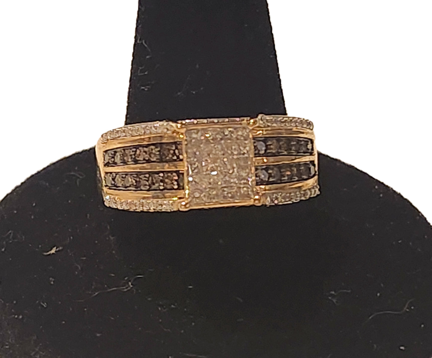 Princess & Round Multi Diamond 14k Gold Engagement Ring SJ image 1