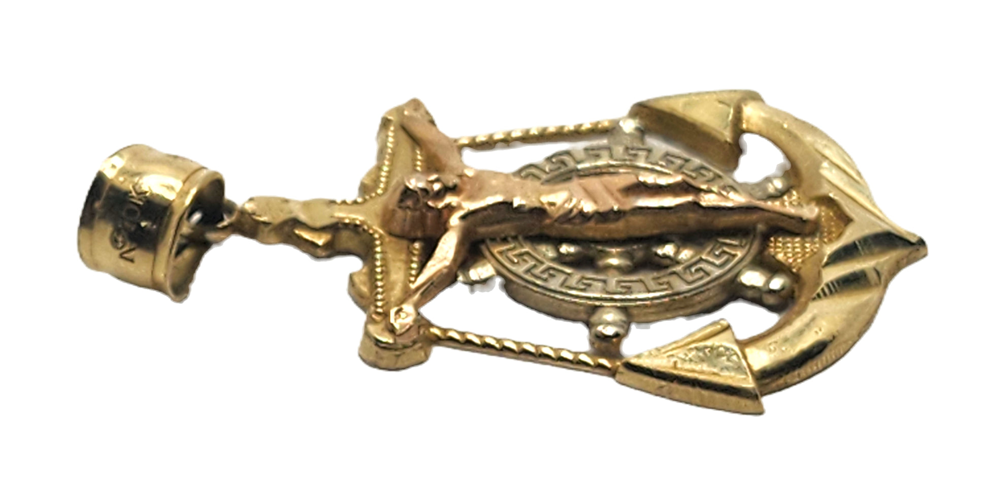 Mariners Cross 10k Tri-Colored Gold Pendant image 3