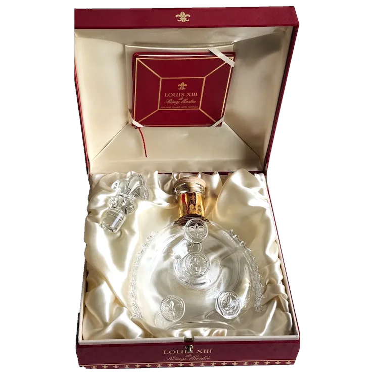 Remy Martin Louis XIII Cognac Baccarat Crystal Empty 750ml Bottle w/ Casket Shap image 0