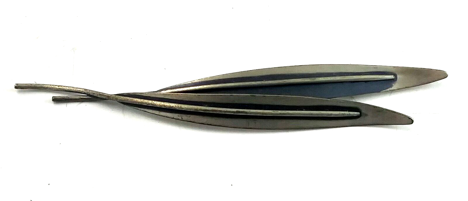 Vintage Mid Century Modern Sterling Beau Bracelet Pin & Earrings Set image 4