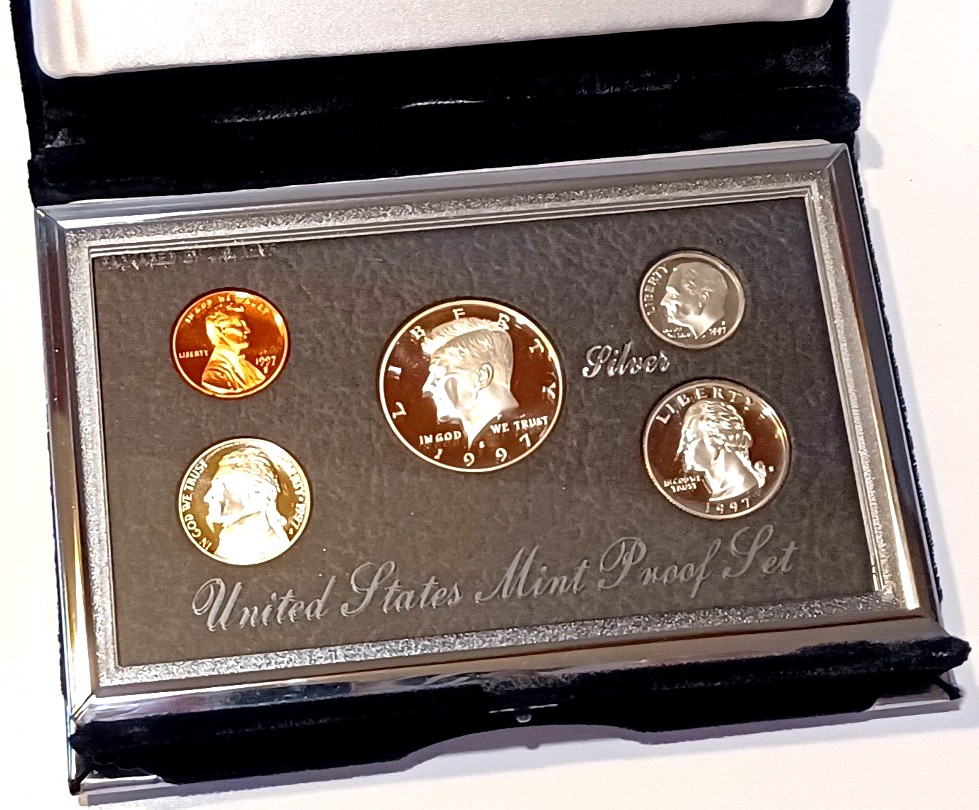1997 U.S. Mint PREMIER SILVER PROOF Set Original Mint Packaging & COA image 2