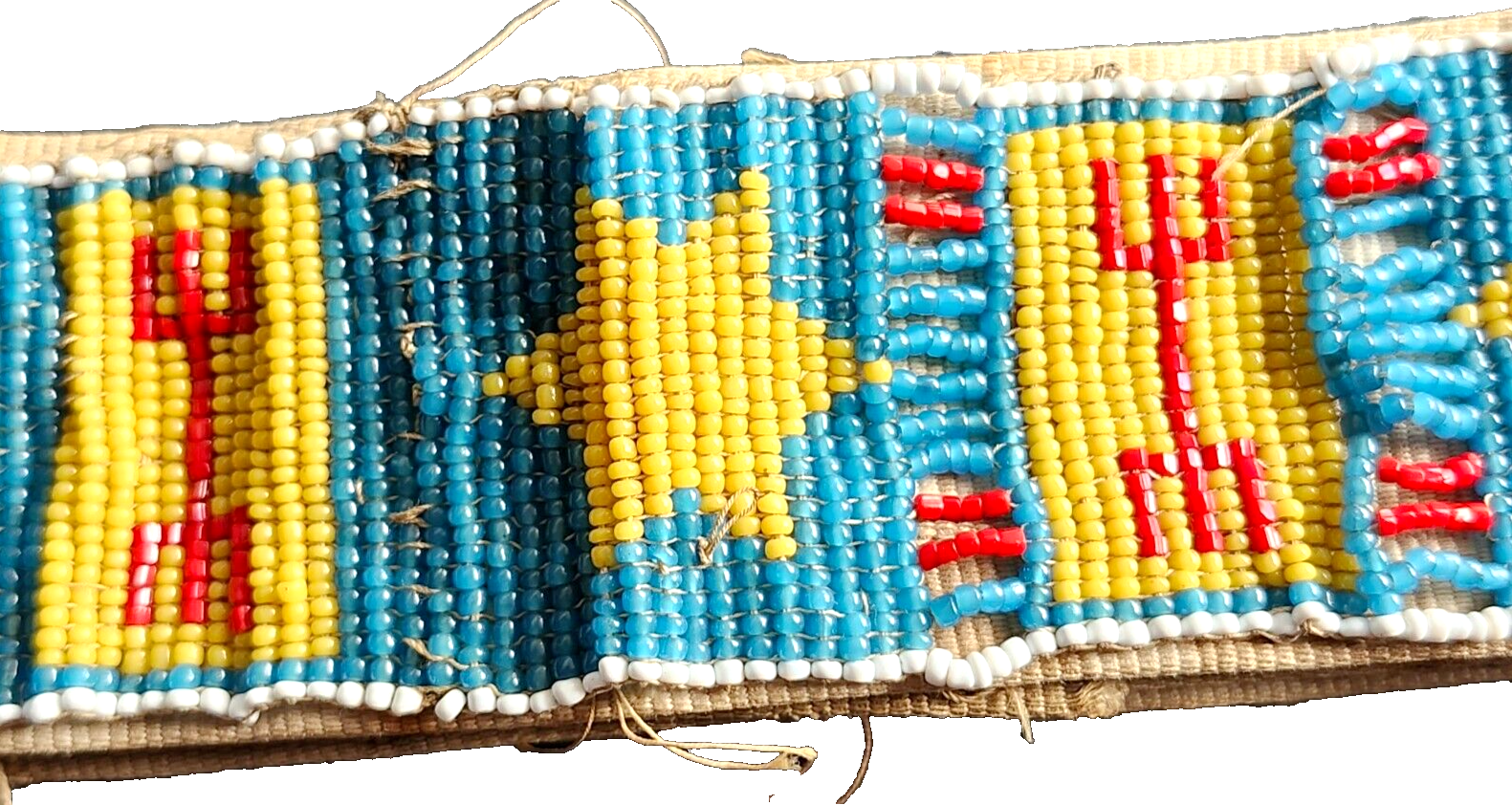Antique Native American Indian Late 1800's Beaded Bead Work Belt image 2