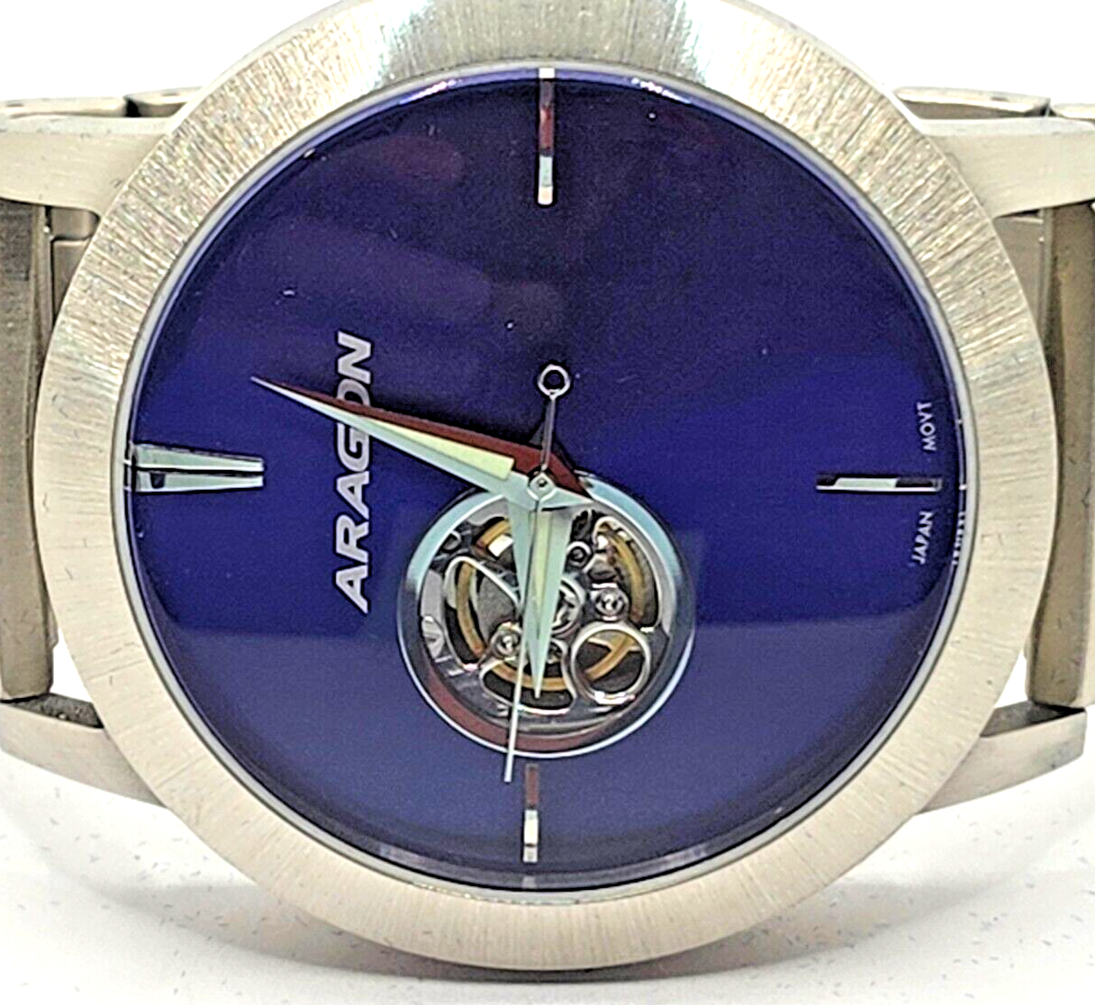 Aragon A191 Blue Ultra Open Heart Automatic Men's Watch in Box image 3