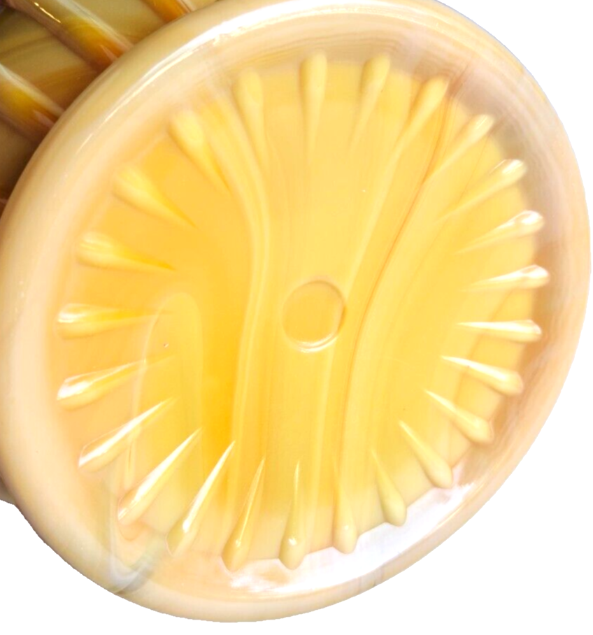 Mid Century LE Smith Bittersweet Orange Swung Glass Ribbed Vase image 7