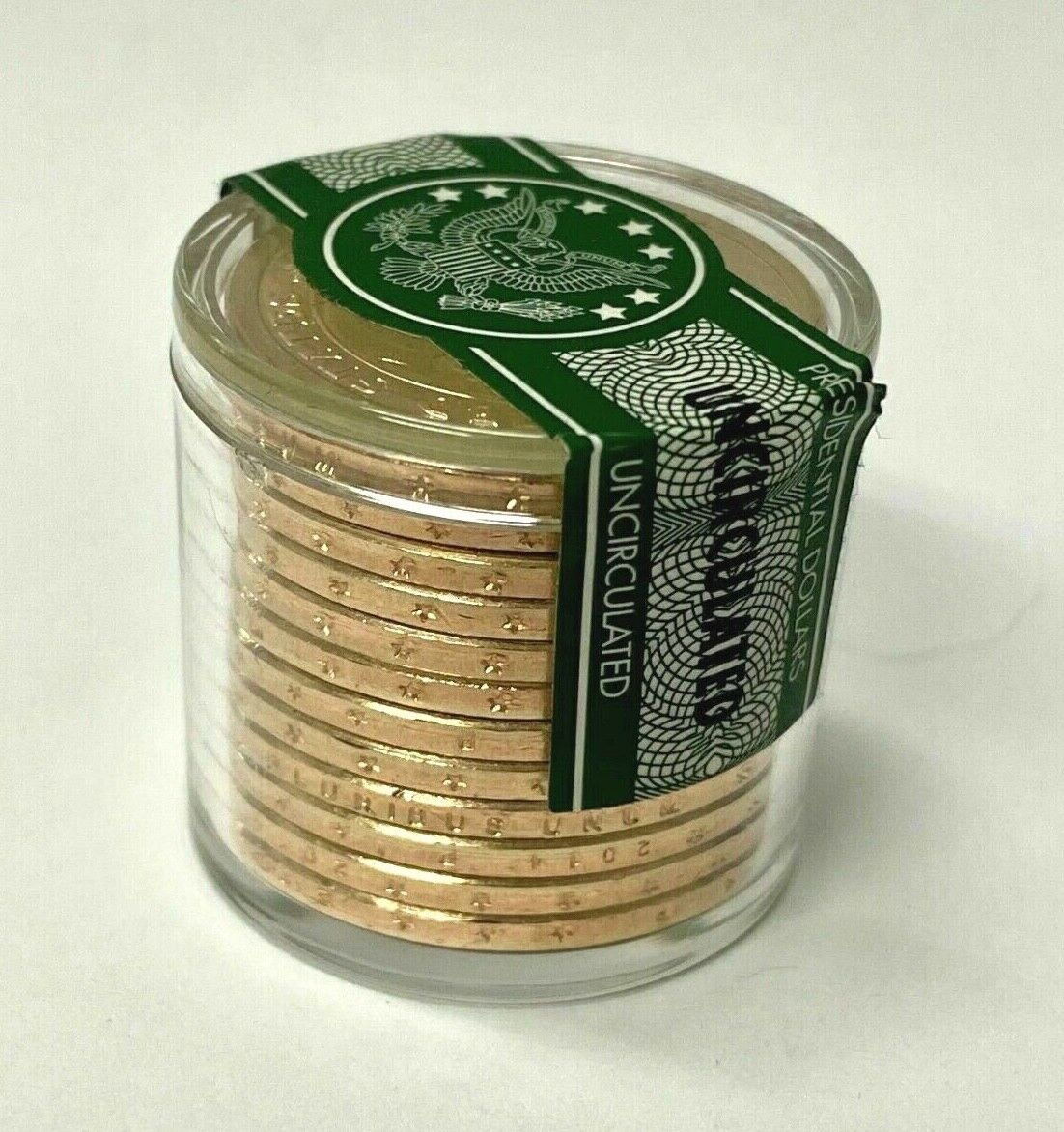 Danbury Mint John Adams Presidential Dollar Coin Roll of 12 Uncirculated image 1