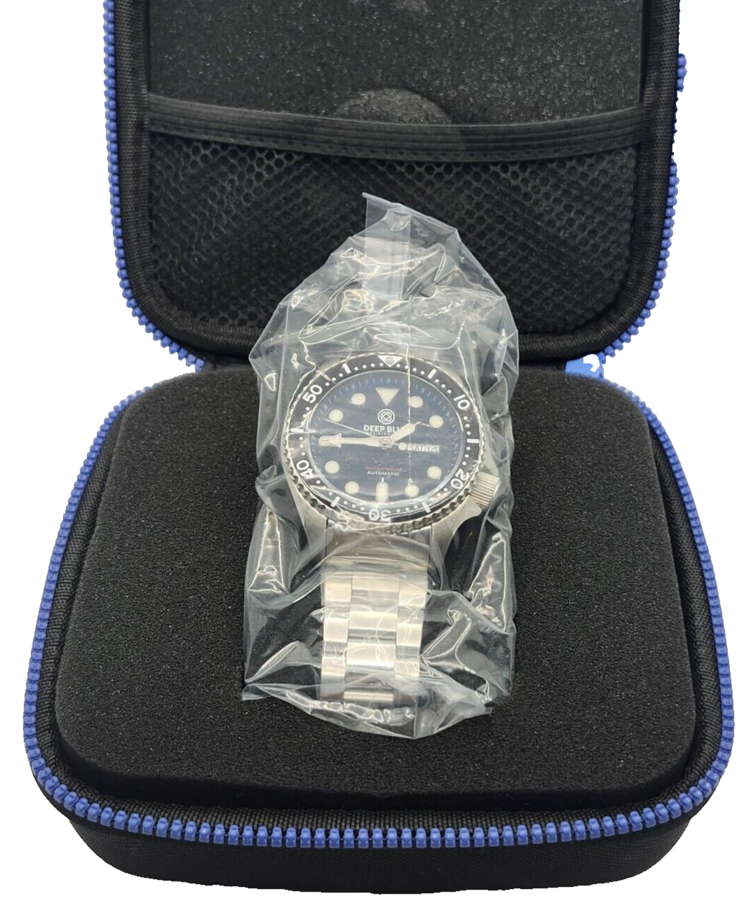 NEW! Deep Blue Precision Diver Military 300 Automatic – Black Bezel & DIAL #6452 image 0