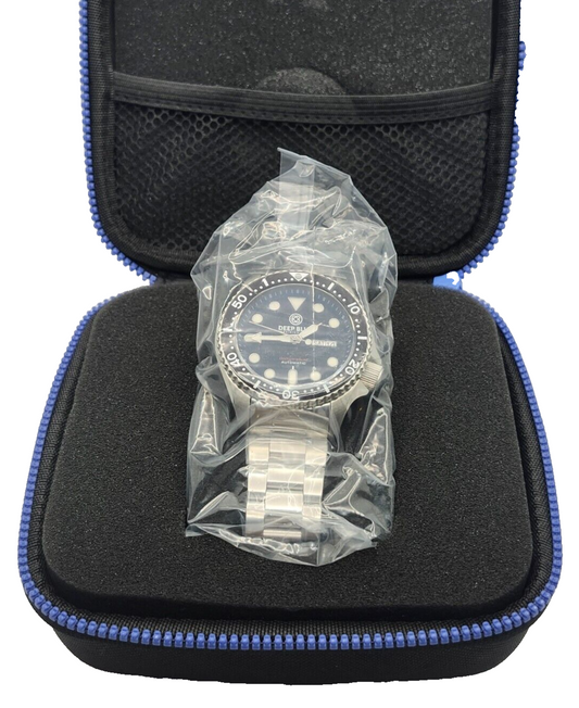NEW! Deep Blue Precision Diver Military 300 Automatic – Black Bezel & DIAL #6452 image 0