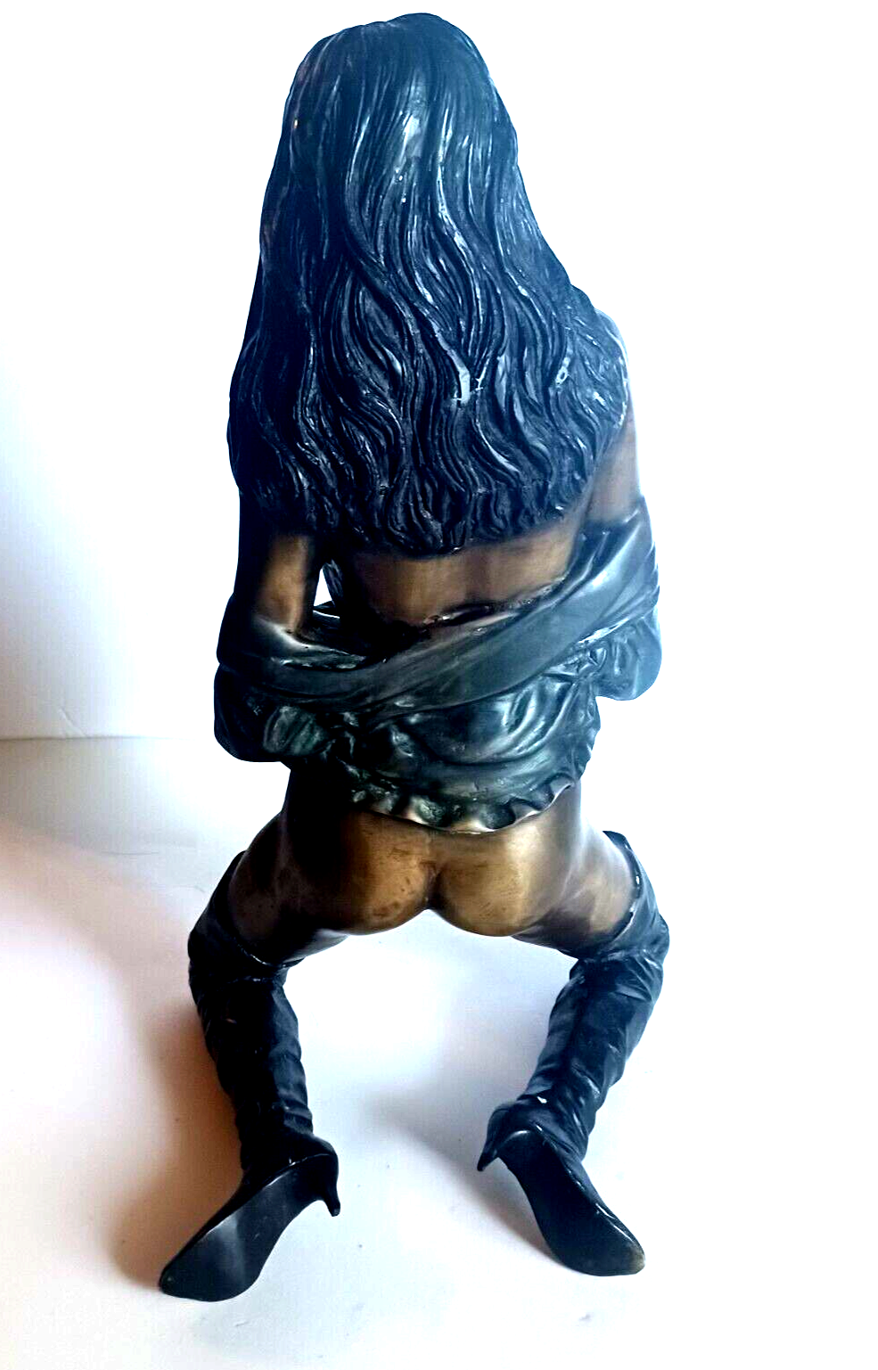 RARE Raoul Larche Detailed Bronze Sculpture of a Kneeling Nude Woman image 10