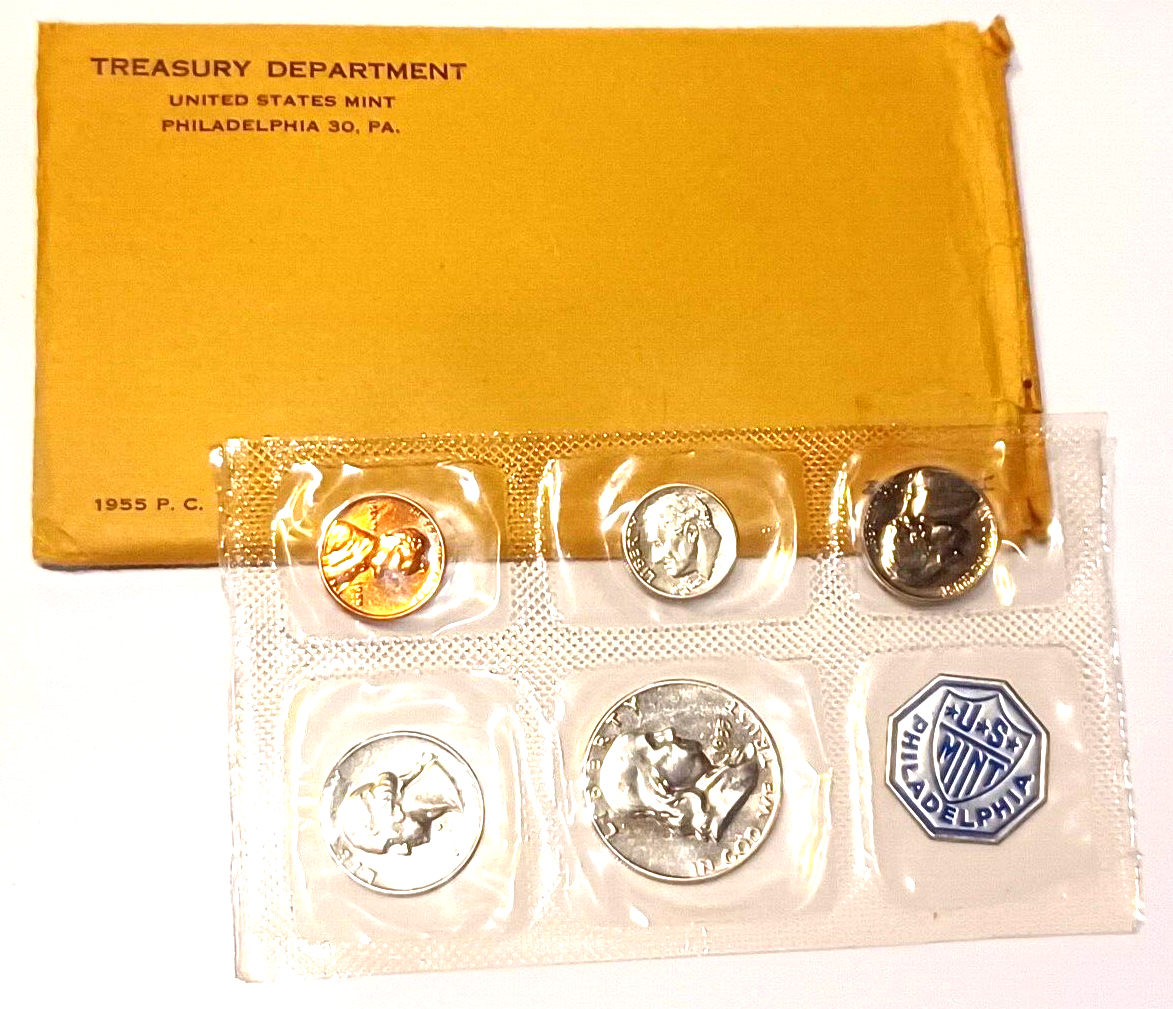 1955 U.S. Mint SILVER PROOF Set in Original Envelope image 0