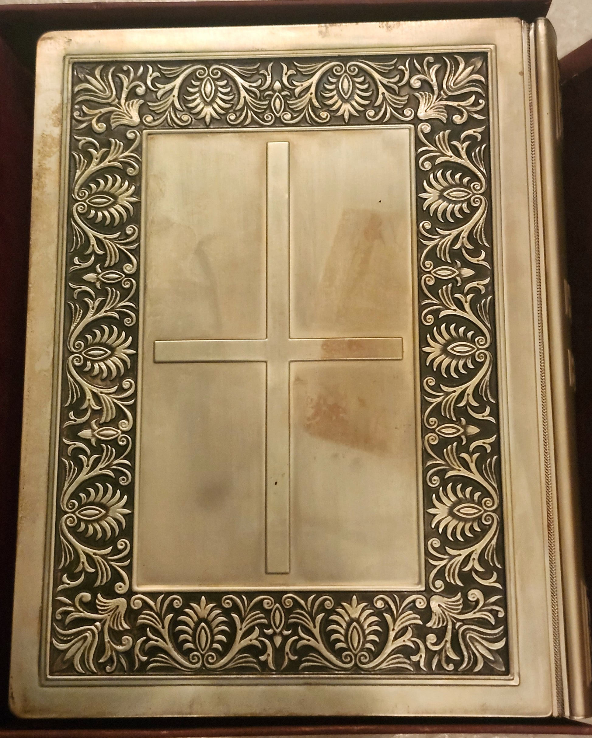 Franklin Mint Library Sterling Silver Vintage Holy Bible With Illustrations image 2