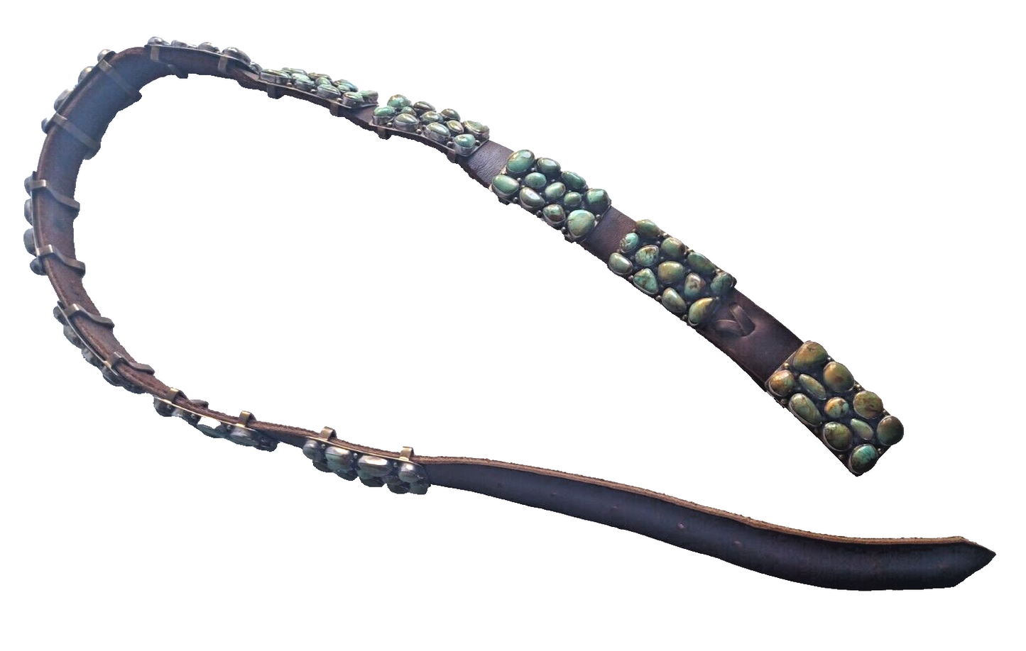 Navajo Native American Sterling Silver Turquoise Concho Belt by Willie Nezzie image 13