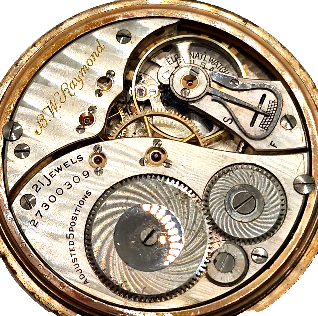 Antique 1925 Elgin B.W. Raymond Grade 478 Model 15 GF Pocket Watch 16S 21J Runs image 7