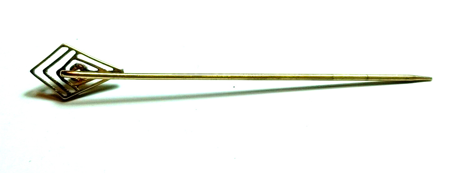 Antique Diamond & 14K Yellow Gold Kite Shaped Stick Pin image 5