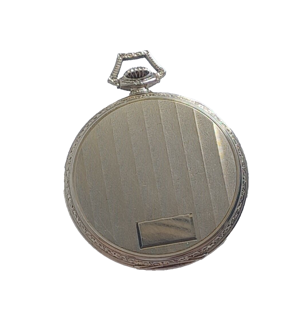 Antique E Howard Series 12 Solid 14K White Gold Pocket Watch 17J  10 Size in Box image 11