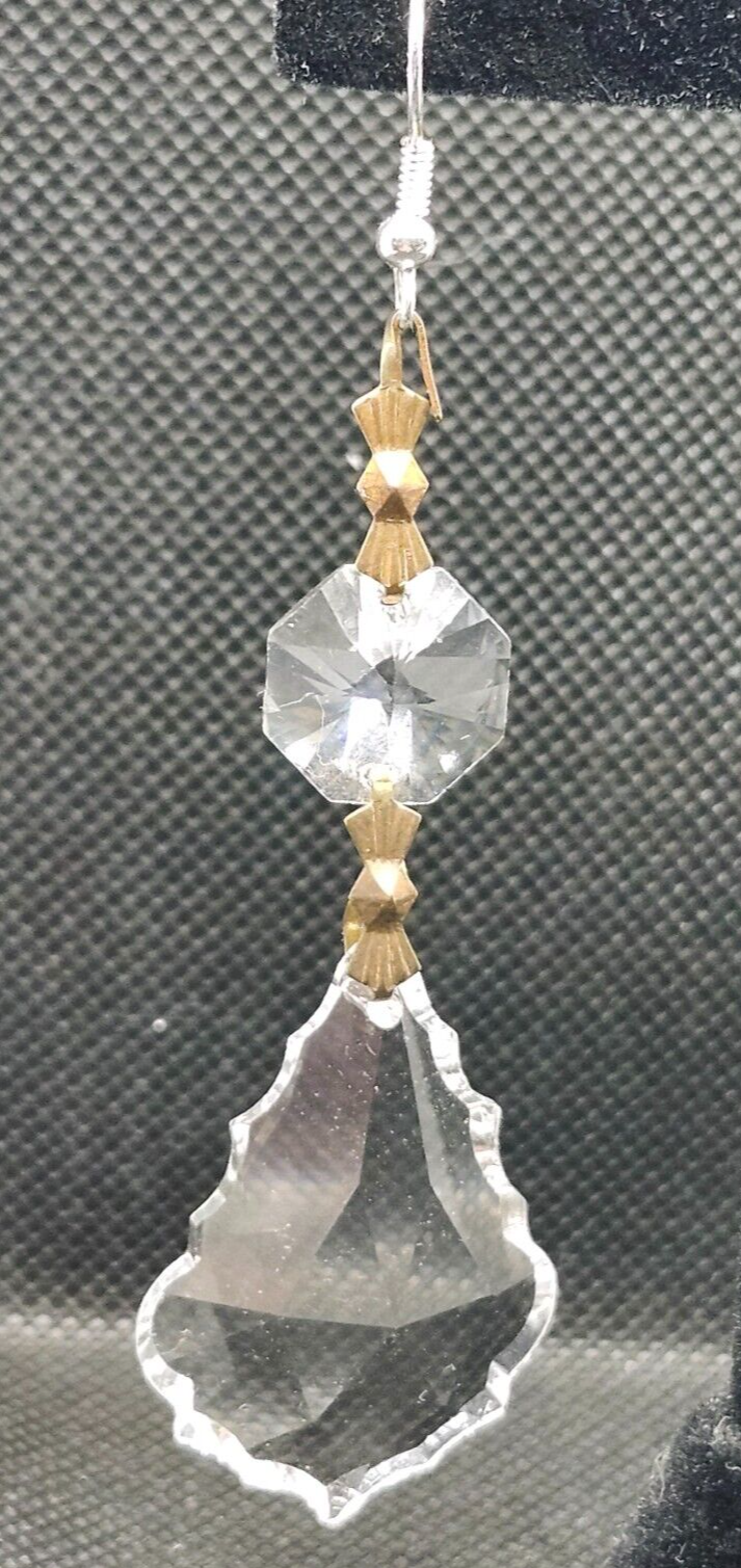 Hand Made Vintage Chandelier Crystal Dangle Drop Earrings image 2