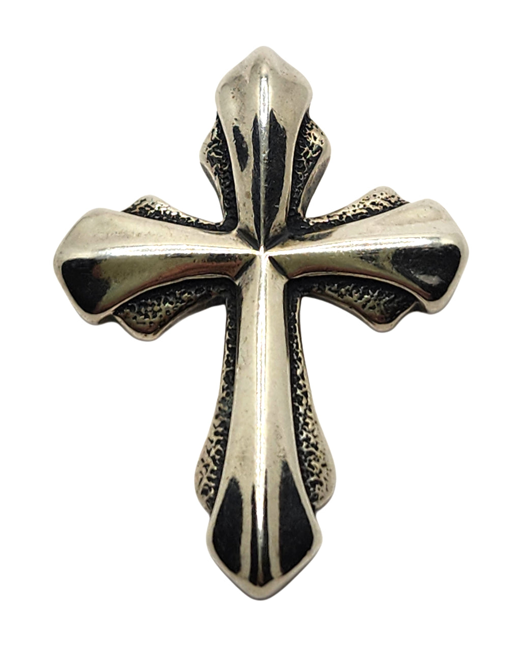 BWL Bill Wall Leather Sterling Silver Medium 2005 Cross Pendant image 1