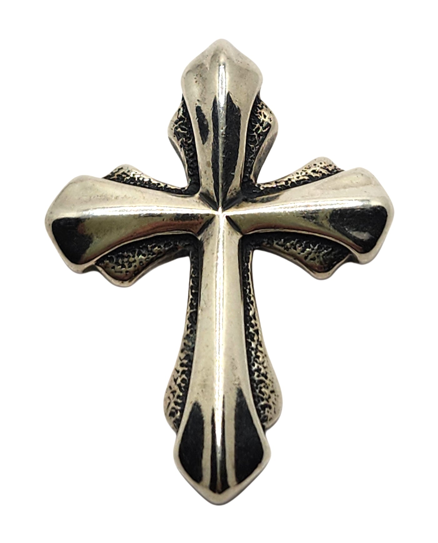 BWL Bill Wall Leather Sterling Silver Medium 2005 Cross Pendant image 1