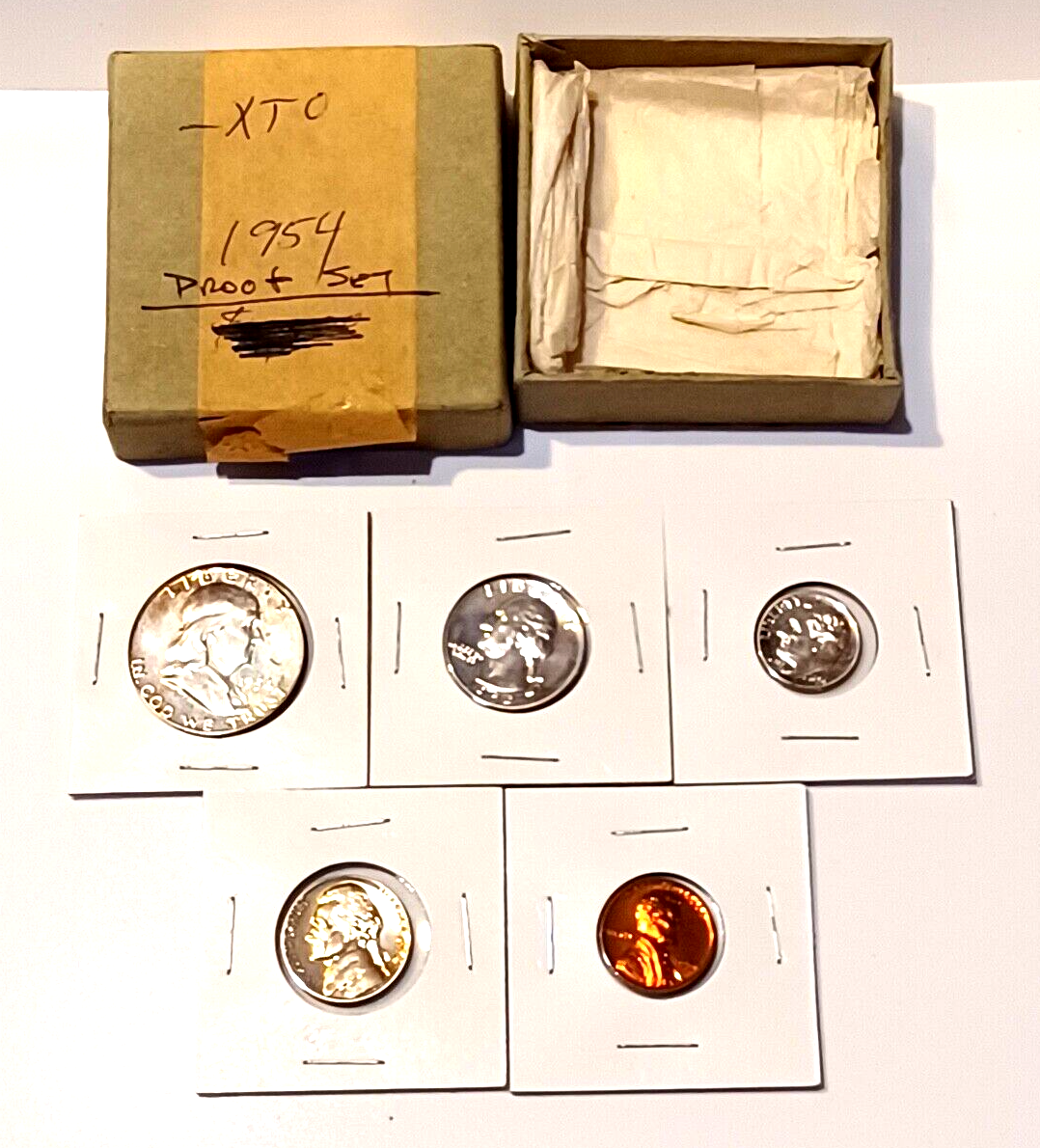 1954 US MINT ORIGINAL PROOF SET IN Original Box & Tissue image 0