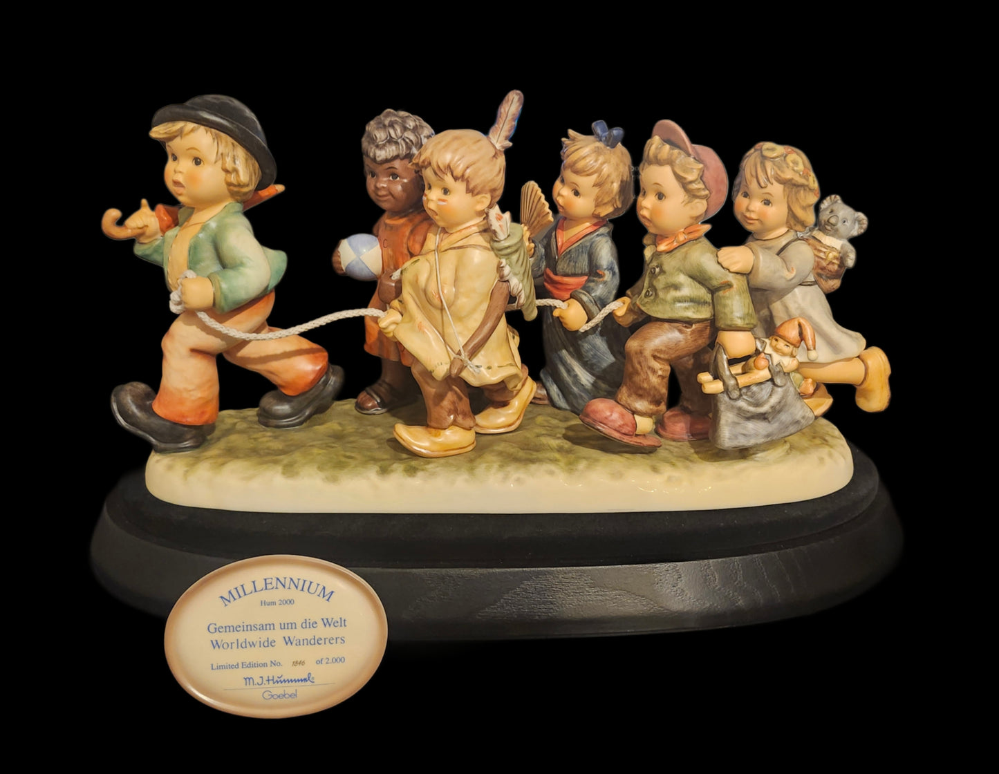 Hummel # 1440 "Worldwide Wanderers" Millennium HUM 2000 Limited Edition Figurine image 0