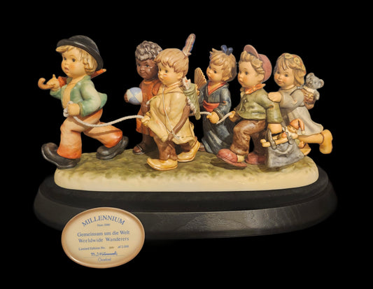 Hummel # 1440 "Worldwide Wanderers" Millennium HUM 2000 Limited Edition Figurine image 0