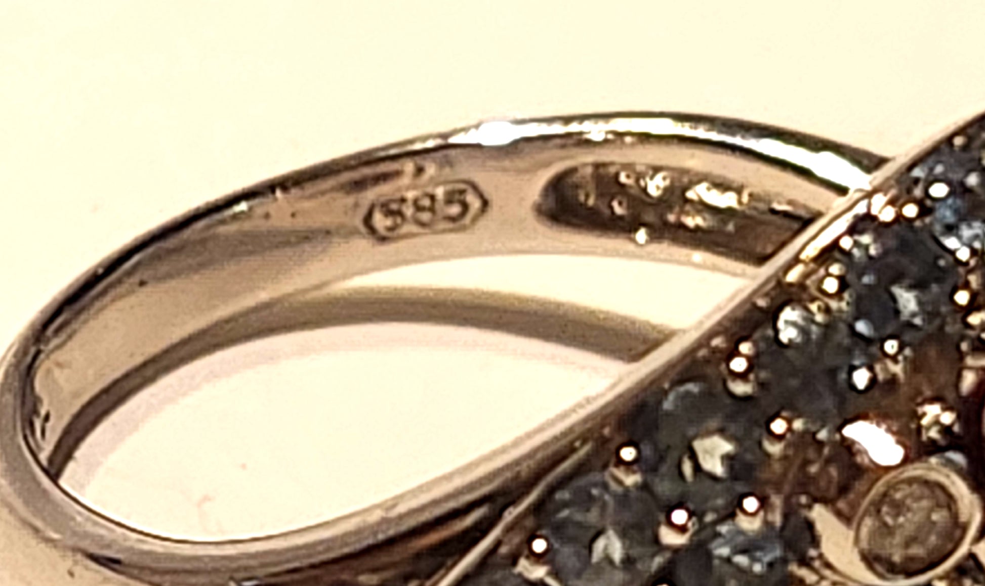 Sonia B. Red Spinel, Topaz & Diamond 14k White Gold Bypass Ring image 10