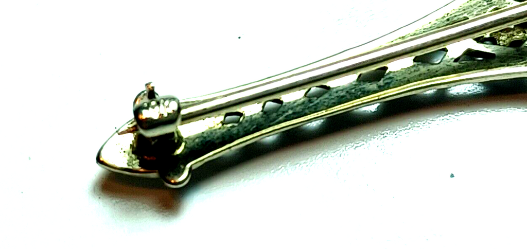 Antique Victorian Diamond Filigree 10K White Gold Bar Pin image 7