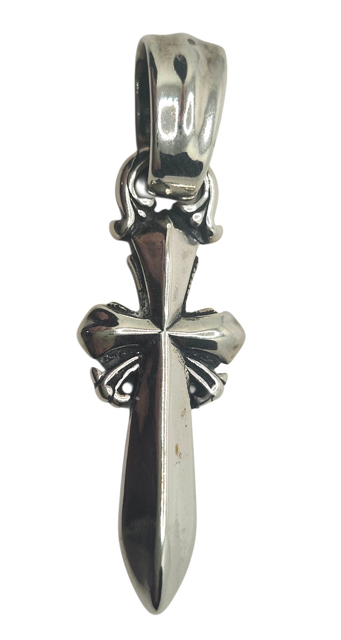 BWL Bill Wall Leather Sterling Saber Cross Pendant image 2