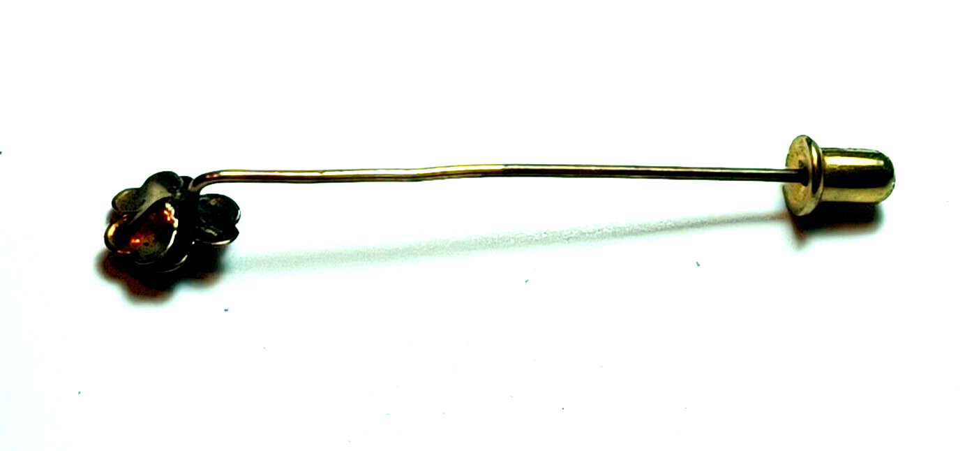 Antique Seed Pearl & Gold filled Flower Stick Pin image 5