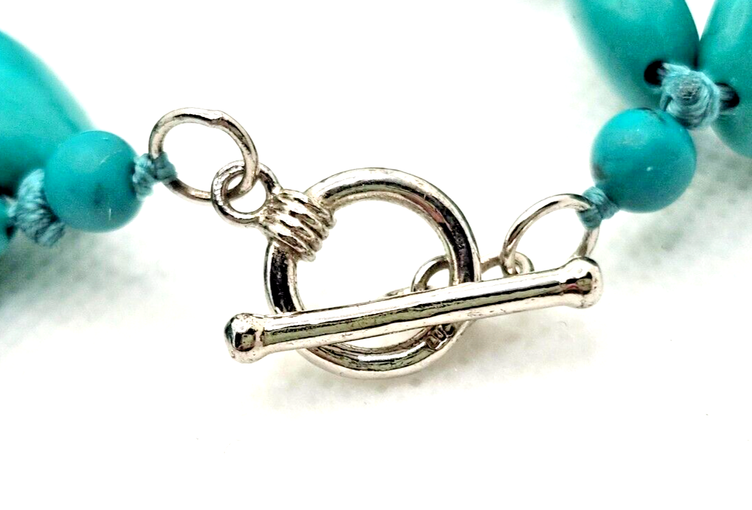 Lucas Lameth Double Stand Turquoise Sterling Silver Necklace & Pendant image 6