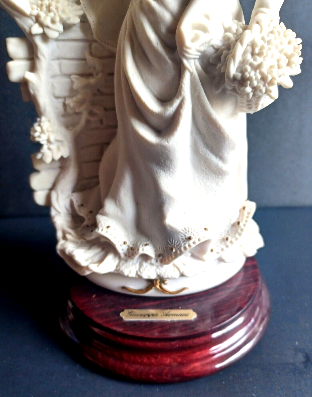 Giuseppe Armani 0201F Love in Bloom Bride & Groom Married Couple w/ Bouquet image 8